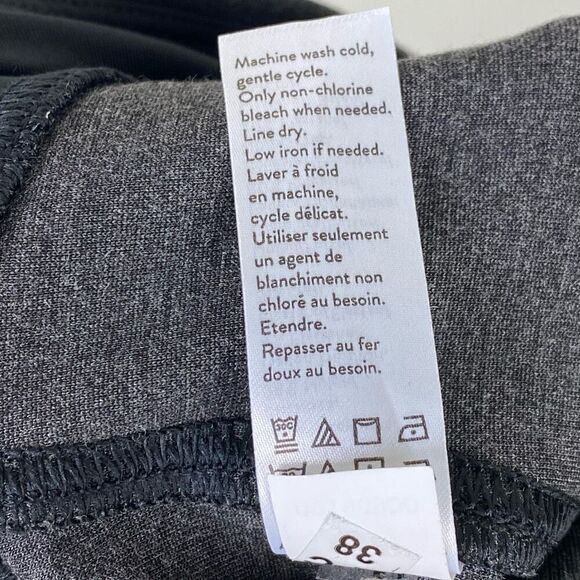 Spanx Heathered Grey Ponte Ankle Slitted Hem Thick High Rise Leggings Size S - Picture 7 of 7